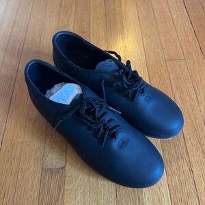 Beginner Black Lace Up Tap Shoes, Size 7.5 Women’s, NWOB